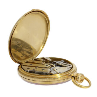 Swiss 18K gold watch with early crown winding system Circa 1855 Swiss 18K gold watch with early crown winding system Circa 1855