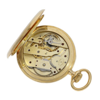 Large Swiss gold open faced keyless lever watch Circa 1910
