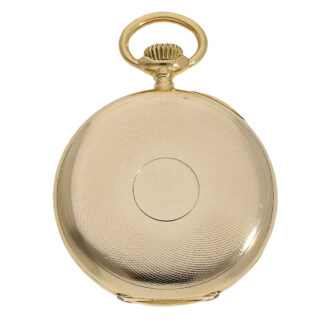 Large Swiss gold open faced keyless lever watch Circa 1910