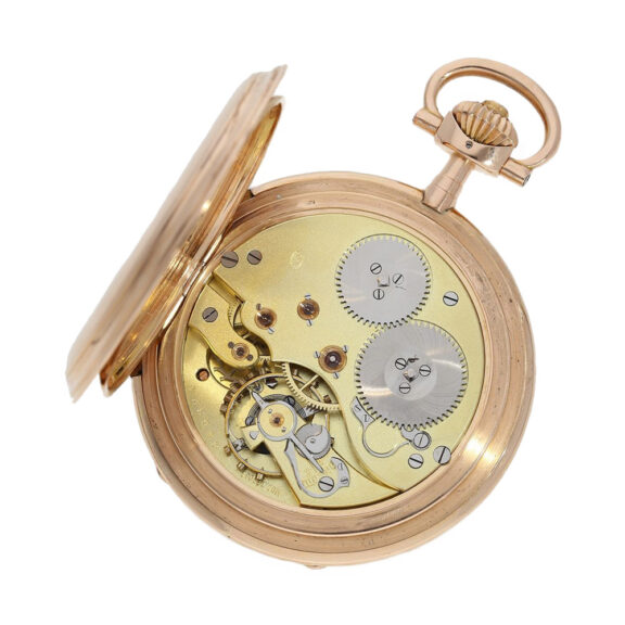 Rare Swiss 14K gold pocket watch with original box Circa 1900 Rare Swiss 14K gold pocket watch with original box Circa 1900