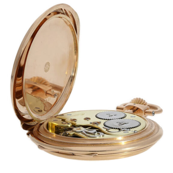 Rare Swiss 14K gold pocket watch with original box Circa 1900 Rare Swiss 14K gold pocket watch with original box Circa 1900