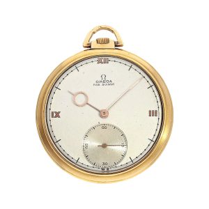 Swiss rose gold open faced Art Deco lever watch Circa 1935