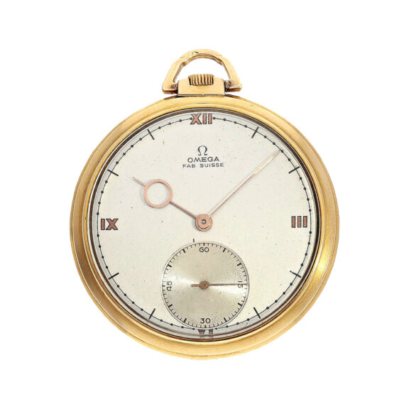 Swiss rose gold open faced Art Deco lever watch Circa 1935