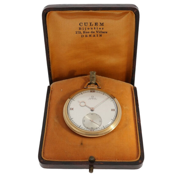 Swiss rose gold open faced Art Deco lever watch Circa 1935 Swiss rose gold open faced Art Deco lever watch Circa 1935