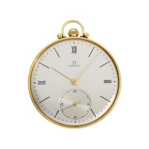 Swiss 18 carat gold open faced lever pocket watch Circa 1930