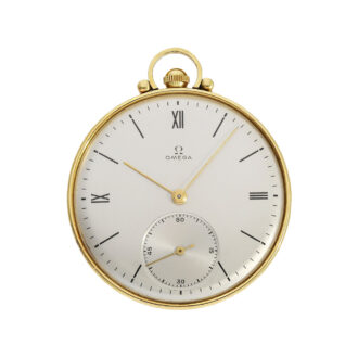 Swiss 18 carat gold open faced lever pocket watch Circa 1930