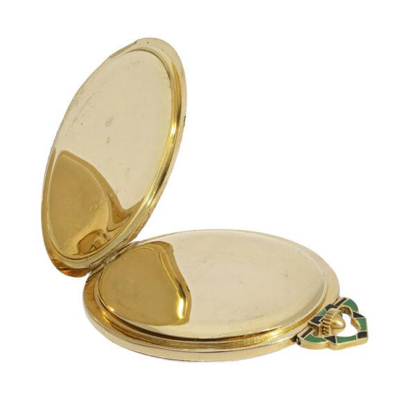 Rare French gold and enamel Art Deco pocket watch Circa 1925 Rare French gold and enamel Art Deco pocket watch Circa 1925
