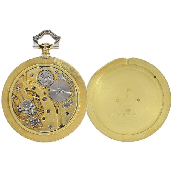 Rare small American gold, enamel ladies watch Circa 1910 Rare small American gold, enamel ladies watch Circa 1910