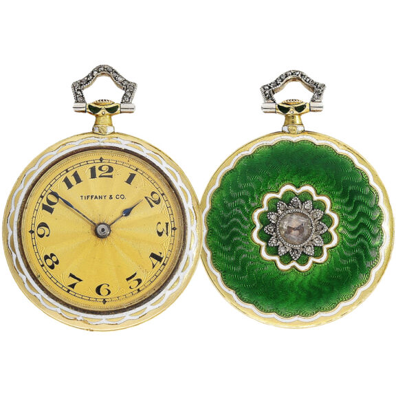 Rare small American gold enamel ladies watch Circa 1910