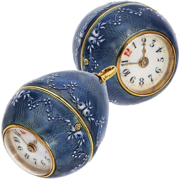 Swiss miniature pendant watch in the shape of a ball Circa 1900 Swiss miniature pendant watch in the shape of a ball Circa 1900