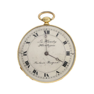 Extremely flat French gold and enamel cylinder watch Circa 1840