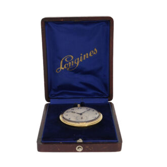 Swiss 18K gold enamel pocket watch with original box Circa 1910