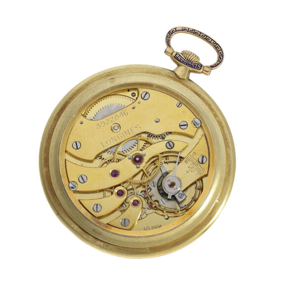 Swiss 18K gold enamel pocket watch with original box Circa 1910 Swiss 18K gold enamel pocket watch with original box Circa 1910