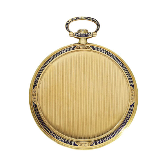 Swiss 18K gold enamel pocket watch with original box Circa 1910 Swiss 18K gold enamel pocket watch with original box Circa 1910
