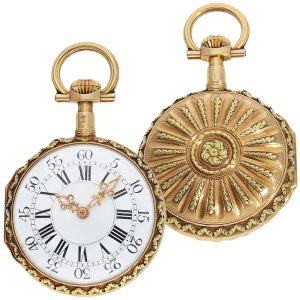 French ladies watch with corresponding chatelaine Circa 1890