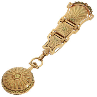 French ladies watch with corresponding chatelaine Circa 1890