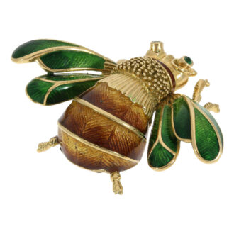 French gold and enamel watch in the form of a beetle Circa 1955