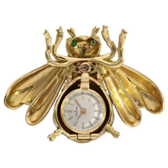 French gold and enamel watch in the form of a beetle Circa 1955