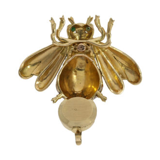 French gold and enamel watch in the form of a beetle Circa 1955