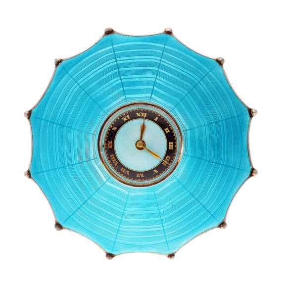 Swiss enamelled form watch in the shape of an umbrella Circa 1920