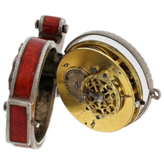 Rare Swiss silver pendant watch in the shape of a lyre Circa 1800 Rare Swiss silver pendant watch in the shape of a lyre Circa 1800