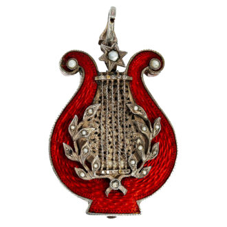 Rare Swiss silver pendant watch in the shape of a lyre Circa 1800