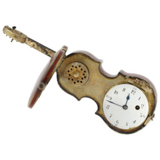 Extremely rare French enamel cello form watch Circa 1820