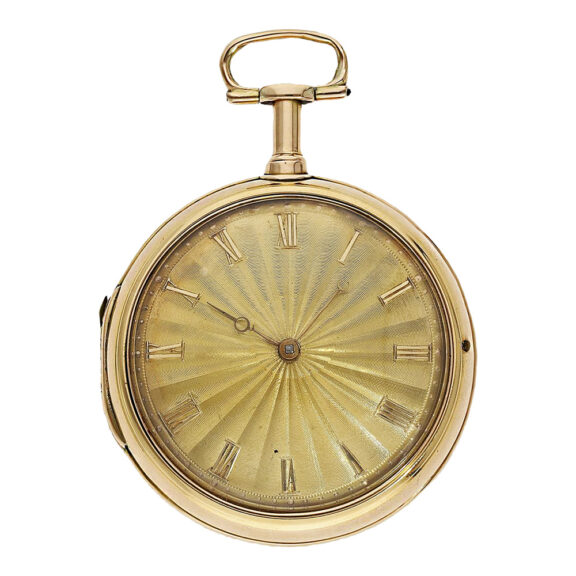 English gold pair cased pocket watch with gold dial Circa 1803 English gold pair cased pocket watch with gold dial Circa 1803