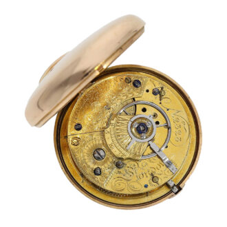 English gold pair cased pocket watch with gold dial Circa 1803