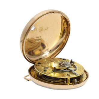 English gold pair cased pocket watch with gold dial Circa 1803