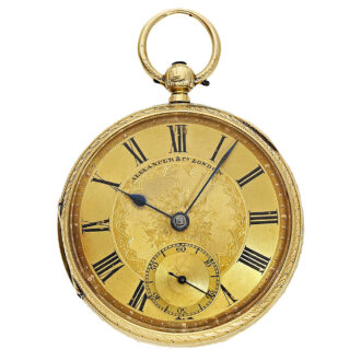 Exceptionally heavy English 18K gold lever pocket watch Circa 1868