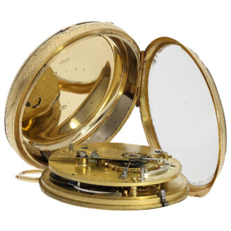 Exceptionally heavy English 18K gold lever pocket watch Circa 1868