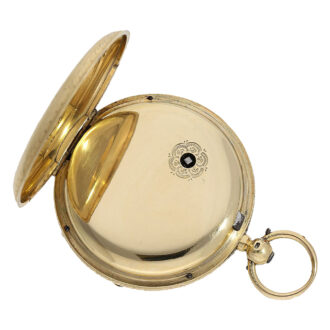 Exceptionally heavy English 18K gold lever pocket watch Circa 1868
