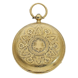 Exceptionally heavy English 18K gold lever pocket watch Circa 1868
