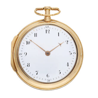 German 18K red gold double-cased verge pocket watch Circa 1795