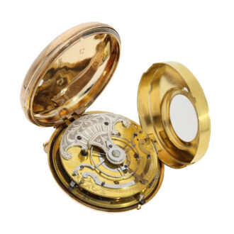 German 18K red gold double-cased verge pocket watch Circa 1795