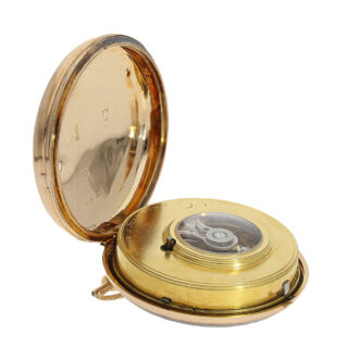 German 18K red gold double-cased verge pocket watch Circa 1795