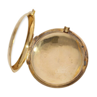 German 18K red gold double-cased verge pocket watch Circa 1795