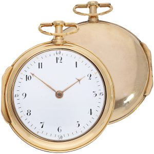 German 18K red gold double-cased verge pocket watch Circa 1795