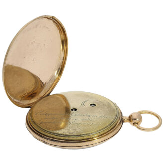 Large gold French quarter repeating cylinder watch Circa 1820 Large gold French quarter repeating cylinder watch Circa 1820