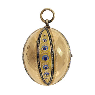 Swiss 18K gold ladies' watch in the shape of a melon Circa 1800