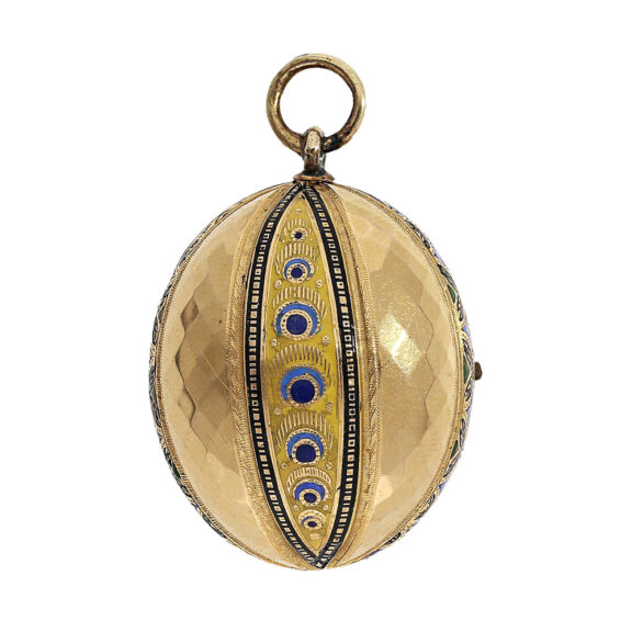 Swiss 18K gold ladies' watch in the shape of a melon Circa 1800 Swiss 18K gold ladies' watch in the shape of a melon Circa 1800