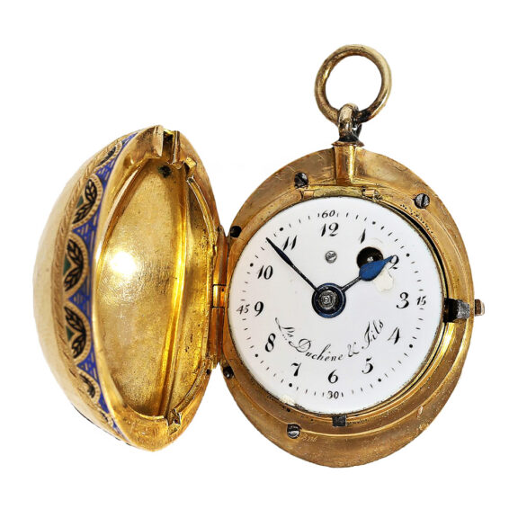 Swiss 18K gold ladies' watch in the shape of a melon Circa 1800