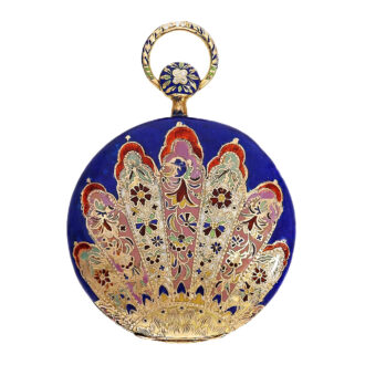 French gold enamel quarter repeating cylinder watch Circa 1820 French gold enamel quarter repeating cylinder watch Circa 1820