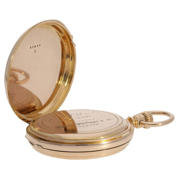 Swiss 18K pink gold hunting cased pocket watch Circa 1869 Swiss 18K pink gold hunting cased pocket watch Circa 1869