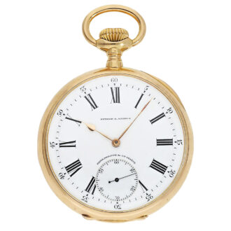Large Swiss 18K gold Chronometro Gondolo watch Circa 1910
