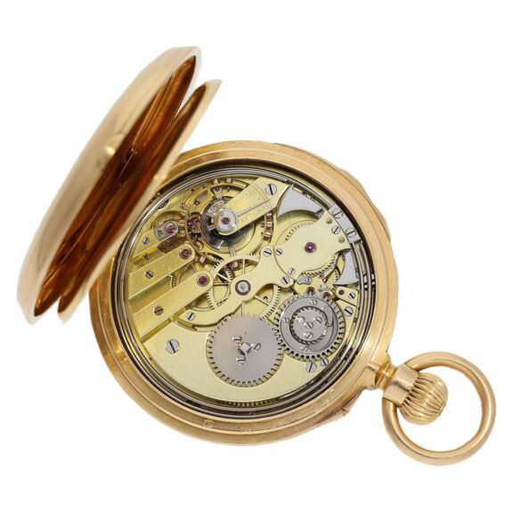 Swiss 18K gold repeating lever precision watch Circa 1875 Swiss 18K gold repeating lever precision watch Circa 1875
