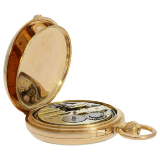 Swiss 18K gold repeating lever precision watch Circa 1875