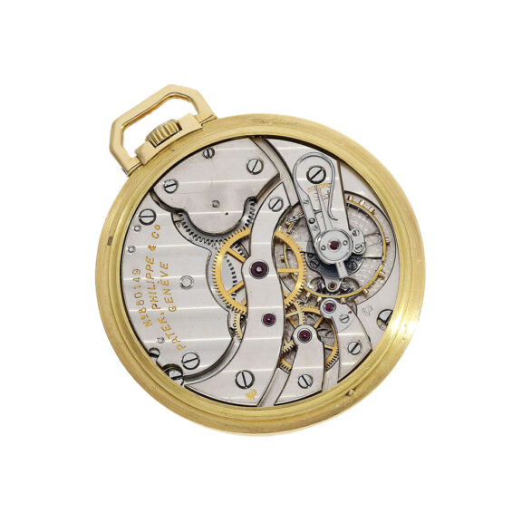 Swiss 18K gold keyless lever pocket watch with rare dial Circa 1935 Swiss 18K gold keyless lever pocket watch with rare dial Circa 1935