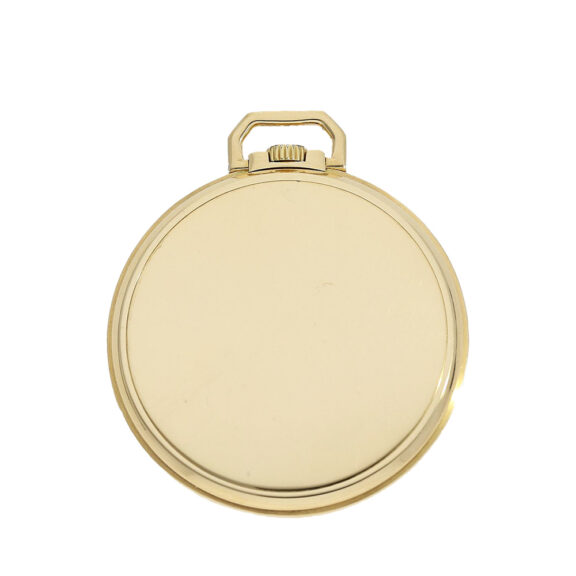 Swiss 18K gold keyless lever pocket watch with rare dial Circa 1935 Swiss 18K gold keyless lever pocket watch with rare dial Circa 1935